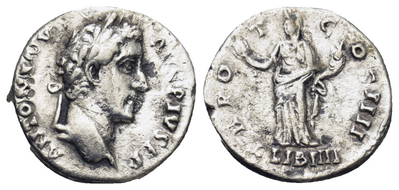 Antoninus Pius, AD 138-161. AR, Denarius. (16mm, 3.0 g). Rome. Obv: ANTONINVS AV...