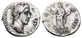 Antoninus Pius, AD 138-161. AR, Denarius. (16mm, 3.0 g). Rome. Obv: ANTONINVS AVG PIVS P P. Head of Antoninus Pius, laureate, right. Rev: TR POT COS I...