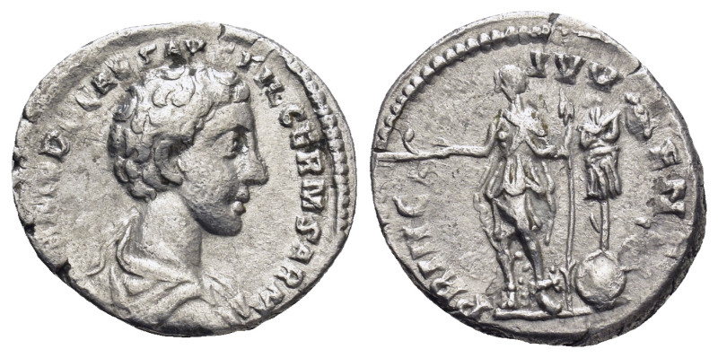 Commodus, as Caesar AD 166-177. Struck AD 175-176. Rome Denarius AR (17mm., 3,0 ...