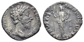 Commodus; 177-192 AD, Denarius, (17mm, 2,31 g) Rome, 192 AD, Obv: L AEL AVREL CO - MM AVG P FEL Head laureate r. Rx: P M TR P XVII - IMP VIII COS VII ...