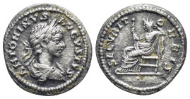 Caracalla, 198-217. Denarius (18mm, 3.22 g), Laodicea, circa 200-201. ANTONINVS AVGVSTVS Laureate, draped and cuirassed bust of Caracalla to right, se...