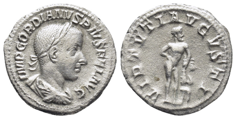 Gordian III. A.D. 238-244. AR denarius (19mm, 2,42 g). Rome mint, A.D. 240-243. ...