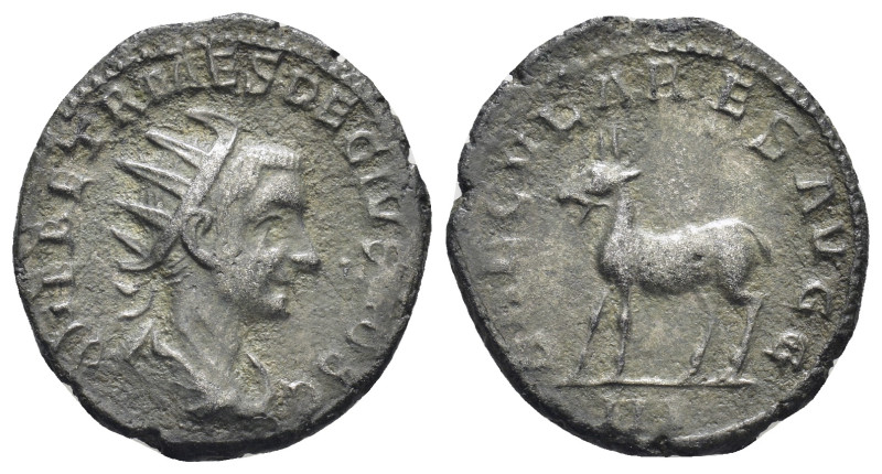 Herennius Etruscus. AD 251. AR Antoninianus (20mm, 3,57 g). Rome mint. AD 251. I...