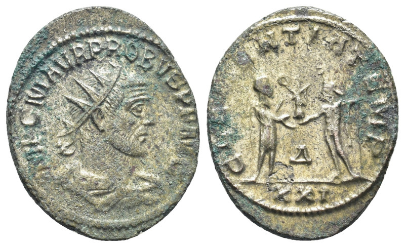 Probus (276-282) AE/ Bl silvered Antoninianus (19mm, 3.52 g) Antioch. Obv: IMP C...