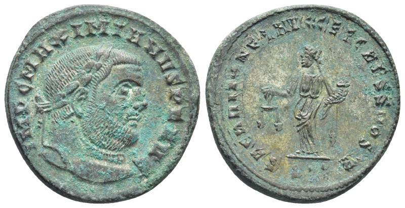 Maximian Æ Nummus. (26mm, 11.62 g) Ticinum, AD 300-303. IMP C MAXIMIANVS P F AVG...