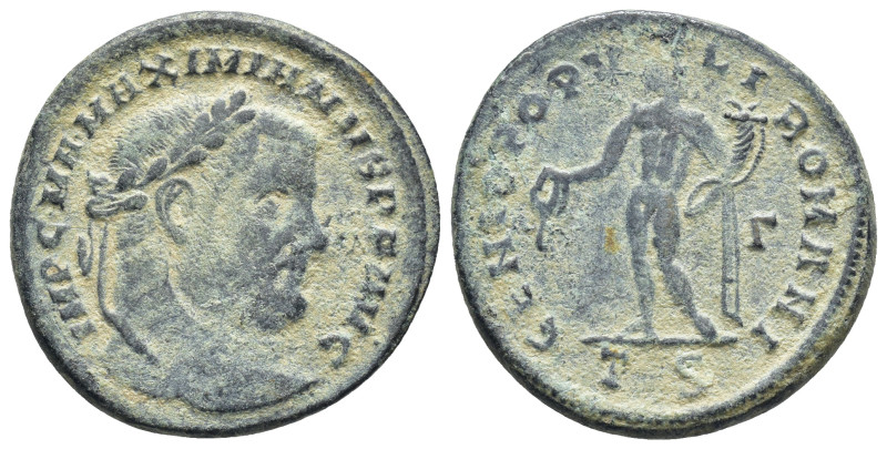 Maximian Æ Nummus. (27mm, 9,15 g)Thessalonica, AD 302-303. IMP C M A MAXIMIANVS ...