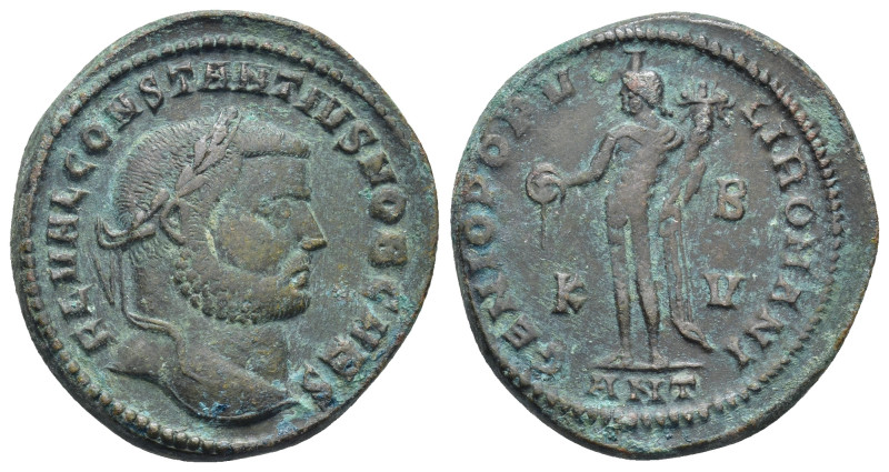 Constantius I. As Caesar, AD 293-305. Æ Follis (26mm, 11,2 g). Antioch mint, 2nd...