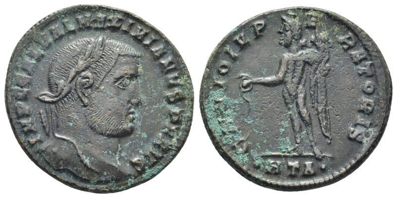 Galerius AD 305-311. Heraclea Follis Æ (26mm., 7,66 g). IMP C GAL VAL MAXIMIANVS...
