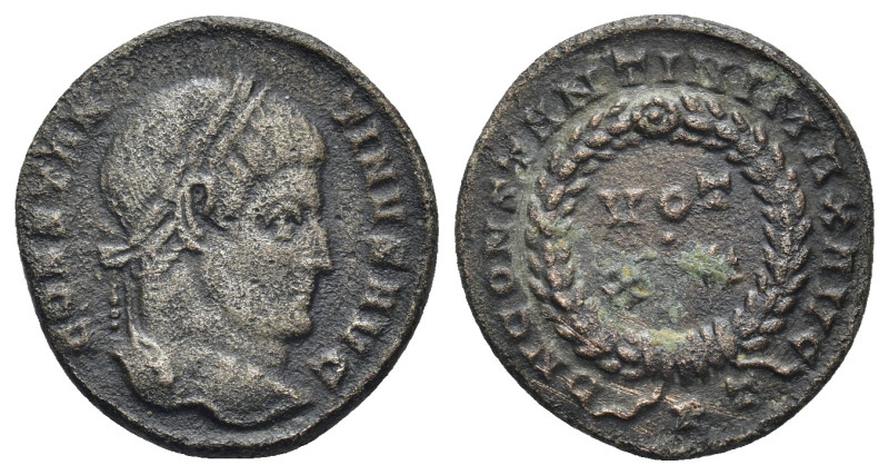 Constantine I (307/310-337). Æ Follis (17mm, 3,1 g). Ticinum, 320-1. Laureate he...