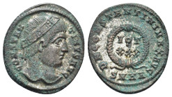 Constantine I. AD 307/310-337. Æ Follis (17mm, 2,59 g). Heraclea mint, 1st officina. Struck AD 326. Laureate head right / VOT XXX in two lines within ...
