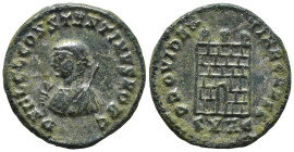 CONSTANTINE II, as Caesar. 317-337 AD. Æ Follis (18mm, 3,9 g). Heraclea mint. Struck 318-20 AD. D N FL CL CONSTANTINVS NOB C, laureate and mantled bus...