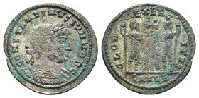 Constantine II. As Caesar, A.D. 317-337. Æ follis (19mm, 2,0 g). Alexandria, A.D. 330-335. CONSTANTINVS IVN NOB C, laureate and cuirassed bust of Cons...