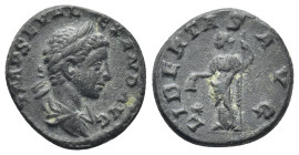 Severus Alexander. Denarius. 222-228 AD. Rome. (3.11 Gr. 16mm.)
Laureate, draped, and cuirassed bust right. 
Rev. Libertas standing facing, holding pi...