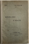 Dupriez Catalogue de Monnaies, Jetons et Medailles. Bruxelles 13-14 Octobre 1902. Brossura ed. pp. 60, lotti 878, tavv. X in b/n. Buono stato.