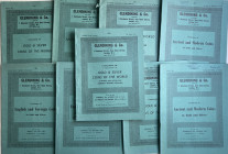 Glendining & Co. Lotto di 9 Cataloghi: 8 February – 15 March 1962 – 16-17 May 1962 – 30 May 1962 – 17 July 1962 – 4 October 1962 – 31 October 1962 – 2...