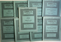 Glendining & Co. Lotto di 9 Cataloghi: 1 February 1973 – 14 March 1973 – 15 March 1973 – 11 April 1973 – 26-27 September 1973 – 3-4 October 1973 – 24 ...