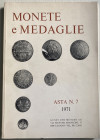 Kunst und Munzen asta No.7 Monete e Medaglie. 7-8-9 Dicembre 1971. Brossura ed. pp. 73, lotti 1449, tavv. 113, in b/n. Buono stato.