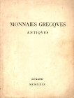 RATTO RODOLFO - Lugano 24-6-1929. Monnaies grecques provenent de different proprietaires et component la collection des monnaies d’Athenes de Mons. le...