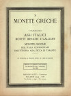 RATTO Rodolfo – Milano, 1933. Fascicolo X. A prezzi fissi. I fasc. Monete greche, Assi italici, monete iberiche e galliche, monete greche dell’Italia ...