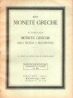 RATTO Rodolfo – Milano, 1935. Fascicolo XIV. A prezzi fissi. III fasc. Monete greche della Sicilia e Macedonia. Pp 33-48, lots 1083 - 1617, plates 15 ...