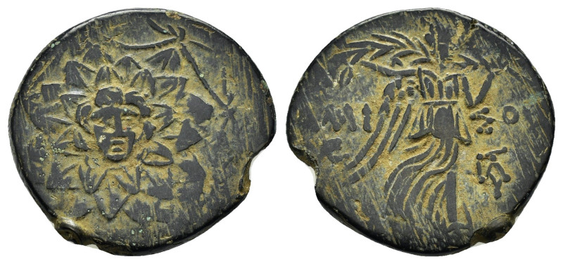 PONTOS.Amisos.(Circa 105-63 BC).Ae.

Obv : Aegis with Gorgon's head at center.

...