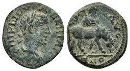 TROAS. Alexandria. Gallienus.(253-268). Ae.
Obv : IMP LICIN GALLIENV.
Laureate, draped and cuirassed bust right.
Rev : CO AVG TRO.
Horse grazing right...