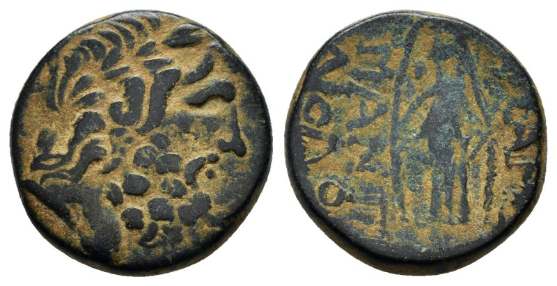 Phrygia, Apameia, AE,Circa 88-40 BC. Heraklei-, and Eglo-, magistrates.

Obv: La...