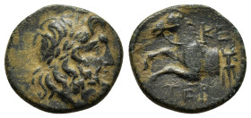 PISIDIA. Termessos.(1st century BC).Ae.
Obv : Laureate head of Zeus right.
Rev : TEP.
Forepart of horse left

Condition : Good very fine.

Weight : 3....