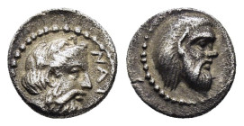 CILICIA. Nagidos. Obol (Circa 400-380 BC).
Obv: Head of Pan right.
Rev: ΝΑΓΙ.
Head of Dionysos right.
Göktürk 4; SNG BN 16-8; SNG Levante 4.

Co...