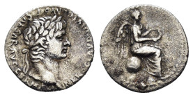 CAPPADOCIA. Caesarea. Nero (54-68). Hemidrachm.
Obv: NERO CLAVD DIVI CLAVD F CAESAR AVG GERMANI.
Laureate head right.
Rev: Nike seated right on globe,...