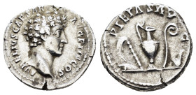 Marcus Aurelius Verus Caesar
AVRELIVS CAE-SAR AVG PII F COS.

Description: Marcus Aurelius Caesar's bare head right
Reverse title: PIETAS AVG.
Reverse...