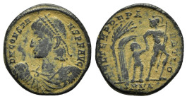 Roman Imperial Coins
CONSTANTIUS II.(Caesar, 316-337).Cyzicus.Follis.

Condition : Good very fine.

Weight : 3.89 gr.
Diameter : 21 mm.