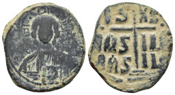 BASIL II & CONSTANTINE VIII.(976-1025).
Class 2 Anonymous Constantinople.Follis.

Condition : Good very fine.

Weight : 11.86 gr.
Diameter : 30 mm.