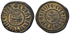 Cilician Armenian Coins
CILICIAN ARMENIA.Levon I.(1198-1219).Sis.Tank.
Obv : Crowned lion’s head facing slightly to right.
Rev : Patriarchal cross fla...