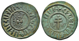 Cilician Armenian Coins
CILICIAN ARMENIA.Levon I.(1198-1219).Sis.Tank.
Obv : Crowned lion’s head facing slightly to right.
Rev : Patriarchal cross fla...