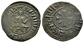 CILICIAN ARMENIA.Hetoum I.1226-1270 AD.AE Kardez
Obverse : Hetoum seated facing on throne adorned with lions, holding lis-tipped scepter and globus cr...
