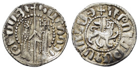 CILICIAN ARMENIA.Hetoum I and Zabel.(1226-1270).Sis.Half Tram.
Obv : Hetoum and Zabel standing facing one another, heads facing, holding between them ...