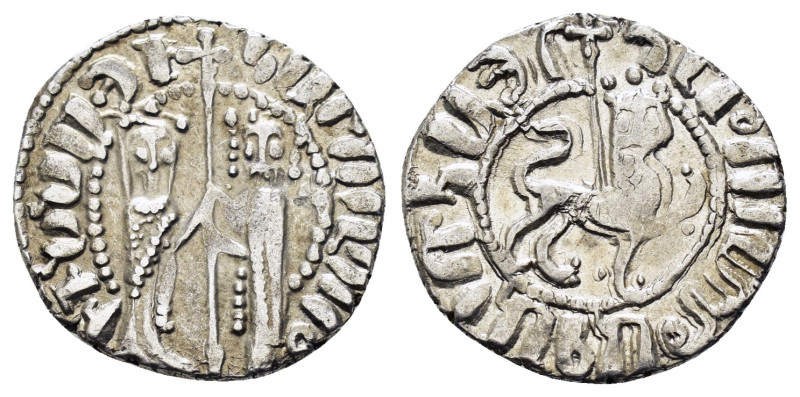 CILICIAN ARMENIA.Hetoum I and Zabel.(1226-1270).Sis.Half Tram.
Obv : Hetoum and ...
