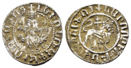 MEDIEVAL and WORLD COINS
CILICIAN ARMENIA.Levon I.(1198-1219).Sis.Tram.
Obv : Crowned figure of Levon seated on throne ornamented with lions, holding ...