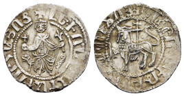 MEDIEVAL and WORLD COINS
CILICIAN ARMENIA.Levon I.(1198-1219).Sis.Tram.
Obv : Crowned figure of Levon seated on throne ornamented with lions, holding ...