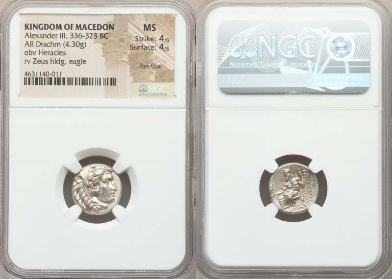 MACEDONIAN KINGDOM. Alexander III the Great (336-323 BC). AR drachm (16mm, 4.30 ...