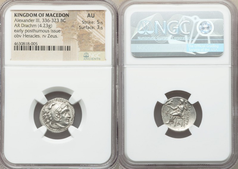 MACEDONIAN KINGDOM. Alexander III the Great (336-323 BC). AR drachm (18mm, 4.23 ...
