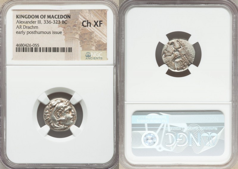 MACEDONIAN KINGDOM. Alexander III the Great (336-323 BC). AR drachm 18mm, 5h). N...