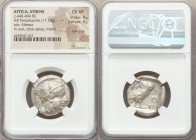 ATTICA. Athens. Ca. 440-404 BC. AR tetradrachm (23mm, 17.19 gm, 1h). NGC Choice VF 4/5 - 3/5, Full Crest. Mid-mass coinage issue. Head of Athena right...