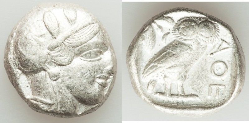 ATTICA. Athens. Ca. 440-404 BC. AR tetradrachm (23mm, 17.21 gm, 3h). Fine. Mid-m...