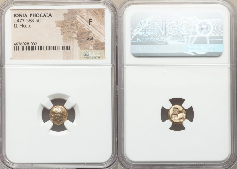 IONIA. Phocaea. Ca. 387-326 BC. EL sixth stater or hecte (10mm). NGC Fine, scuff...