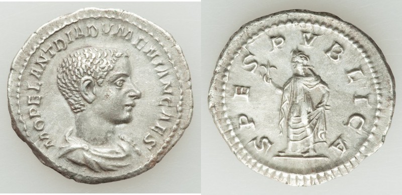 Diadumenian, as Caesar (AD 217-218). AR denarius (21mm, 2.84 gm, 11h). XF. Rome,...