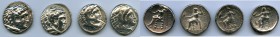 ANCIENT LOTS. Greek. Macedonian Kingdom. Alexander III the Great (336-323 BC). Lot of four (4) AR tetradrachms. About VF-VF. Includes: (4) Macedonian ...