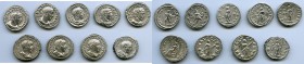 ANCIENT LOTS. Roman Imperial. Ca. AD 193-217. Lot of nine (9) AR denarii. About VF-XF. Includes: Caracalla (AD 198-217) // (3) Severus Alexander (AD 2...