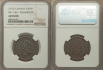 5-Piece Lot of Certified Token Issues NGC, 1) Lower Canada. Wellington Peninsular 1/2 Penny Token ND (1812) - AU55 Brown. WE-11C2 (incorrect noted as ...